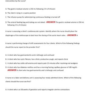 ATI RN COMPREHENSIVE//. ATI RN VATI COMPREHENSIVE PREDICTOR FORM A 200 QUESTIONS ANDCORRECT ANSWERS 2025-2026 NEWEST//ALREADY GRADED A+ - Image 2