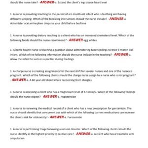 COMPREHENSIVE PREDICTOR 2025-2026TEST BANK / VATI RN COMPREHENSIVE PREDICTOR TEST BANK ACTUAL EXAM 260 QUESTIONS AND CORRECT VERIFIED ANSWERS) |ALREADY GRADED A+ - Image 2