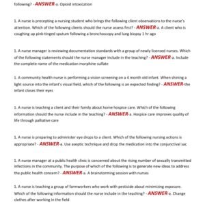 COMPREHENSIVE PREDICTOR 2025-2026TEST BANK / VATI RN COMPREHENSIVE PREDICTOR TEST BANK ACTUAL EXAM 260 QUESTIONS AND CORRECT VERIFIED ANSWERS) |ALREADY GRADED A+ - Image 3