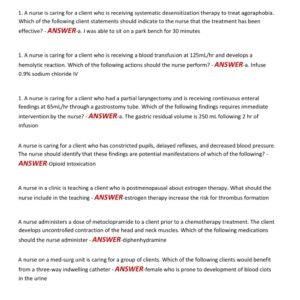 COMPREHENSIVE PREDICTOR 2025-2026TEST BANK / VATI RN COMPREHENSIVE PREDICTOR TEST BANK ACTUAL EXAM 260 QUESTIONS AND CORRECT VERIFIED ANSWERS) |ALREADY GRADED A+ - Image 4