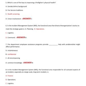 ALL FIREFIGHTER 1 EXAM, PRACTICE EXAM AND STUDY GUIDE LATEST 2025-2026 ACTUAL EXAM 120 QUESTIONS AND CORRECT VERIFIED ANSWERS) |ALREADY GRADED A+ - Image 2