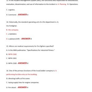 ALL FIREFIGHTER 1 EXAM, PRACTICE EXAM AND STUDY GUIDE LATEST 2025-2026 ACTUAL EXAM 120 QUESTIONS AND CORRECT VERIFIED ANSWERS) |ALREADY GRADED A+ - Image 4