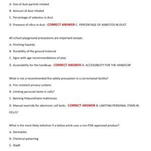 REHS{ Registered Environmental Health Specialist}STUDY GUIDE – 2025-2026 REGISTERED ENVIRONMENTAL HEALTH SPECIALIST EXAM PREP WITH 600 VERIFIED QUESTIONS AND CORRECT ANSWERS WITH MOST TESTED QUESTIONS - Image 2