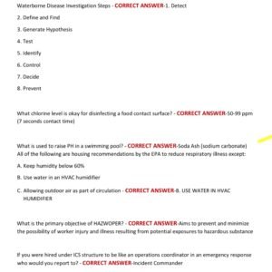 REHS{ Registered Environmental Health Specialist}STUDY GUIDE – 2025-2026 REGISTERED ENVIRONMENTAL HEALTH SPECIALIST EXAM PREP WITH 600 VERIFIED QUESTIONS AND CORRECT ANSWERS WITH MOST TESTED QUESTIONS - Image 4