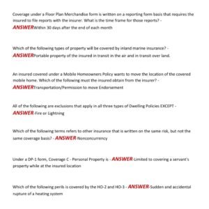 Kentucky Property and Casualty Insurance License Test 2025-2026With 120 Exam Prep Questions And Correct Verified ANSWERs/ Property And Casualty Exam 2025 Kentucky Qs And As(Brand New!) - Image 2