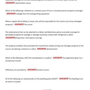 Kentucky Property and Casualty Insurance License Test 2025-2026With 120 Exam Prep Questions And Correct Verified ANSWERs/ Property And Casualty Exam 2025 Kentucky Qs And As(Brand New!) - Image 3