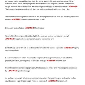 Kentucky Property and Casualty Insurance License Test 2025-2026With 120 Exam Prep Questions And Correct Verified ANSWERs/ Property And Casualty Exam 2025 Kentucky Qs And As(Brand New!) - Image 4