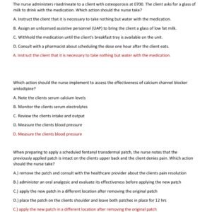 BSN 315 HESI PHARMACOLOGY EXAM VERSIONS LATEST 2025/2026 WITH REAL EXAM PREP QUESTIONS AND CORRECT ANSWERS / BSN 315 HESI PHARM EXAM 2025 (NEWEST) - Image 3