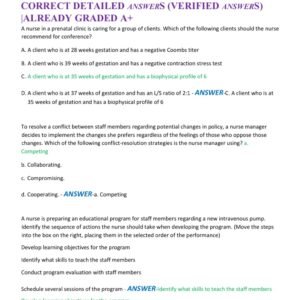 ATI RN LEADERSHIP NGN PROCTORED EXAM 2025-2026 ACTUAL EXAM ALL 150 QUESTIONS AND CORRECT DETAILED ANSWERS (VERIFIED ANSWERS) |ALREADY GRADED A+