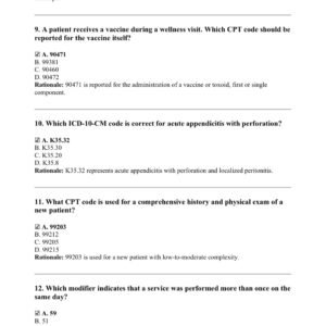 AAPC CPC REAL EXAM AND STUDY GUIDE 150 QUESTIONS AND CORRECT ANSWERS WITH RATIONALES 2025”2026 LATEST UPDATE//ALREADY GRADED A+ - Image 3