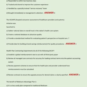 HFMA CRCR EXAM, CERTIFICATION EXAM, PRACTICE EXAM AND A STUDY GUIDE LATEST 2025-2026 ACTUAL EXAM 600 QUESTIONS AND CORRECT (VERIFIED ANSWERS) |ALREADY GRADED A+ - Image 5