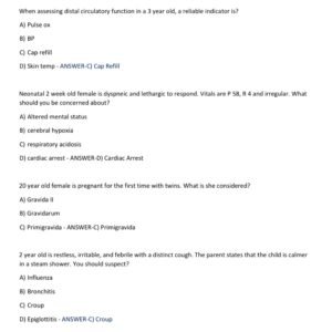 OB/PEDIATRIC EMT FISDAP EXAM 2 LATEST VERSIONS (VERSION A & B) 2025-2026 ACTUAL EXAM 250 QUESTIONS AND CORRECT ANSWERS |ALREADY GRADED A+ - Image 2