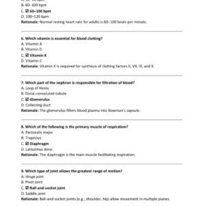 Canadian National Institute of Health (CNIH) Entrance 2025|2026 EXAM REVIEW 150 QUESTIONS AND CORRECT ANSWERS WITH RATIONALES COVERING THE RECENT TESTED QUESTIONS GUARANTEE A HIGH PASSMARK ON CNIH ENTRANCE EXAM - Image 2