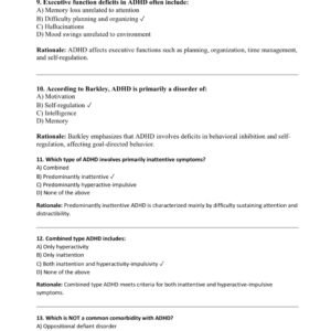 BARKLEY 3P ADHD ACTUAL EXAM 2025-2026 – 150 MOST TESTED QUESTIONS AND CORRECT ANSWERS WITH DETAILED RATIONALES FOR FNP CERTIFICATION| ALL YOU NEED TO PASS BARKLEY ADHD EXAM - Image 3