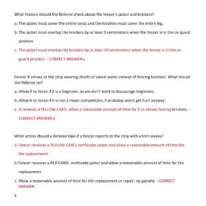 FENCING REFEREE GENERAL RULES ACTUAL TEST 2026-2027,100 QUESTIONS AND CORRECT ANSWERS/ GENERAL RULE FENCING REFEREE EXAM LATEST (NEW!!) - Image 2