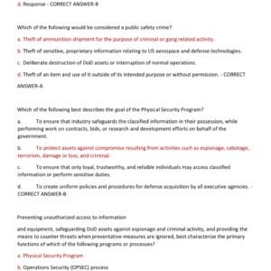 SFPC EXAM 2026-2027 WITH 150 ACTUAL EXAM QUESTIONS AND CORRECT ANSWERS (VERIFIED ANSWERS) SECURITY FUNDAMENTALS PROFESSIONAL CERTIFICATION (SFPC) REAL EXAM (BRAND NEW!!) - Image 3