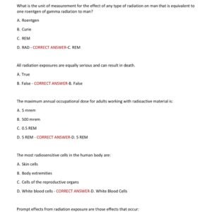 IRRSP Certification practice exam with 200 questions and CORRECT ANSWERs (100% CORRECT ANSWERs)/ Industrial Radiography Radiation Safety Personnel IRRSP EXAM latest 2026-2027 (brand new!) - Image 3