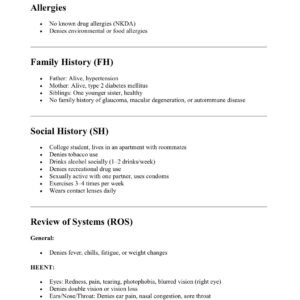 i-Human Case Analysis for Exam Submission Walden University:Week #4 (2025)Class 6512 – 20-Year-Old Male Presenting With an Eye Problem in an Outpatient Clinic With Laboratory Capabilities: Class 6512 (full Screen shots) - Image 4