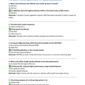 Canadian ATPL SARON 2025>2026 REVIEW EXAM 150 Practice Questions AND CORRECT ANSWERS WITH RATIONALES COVERING THE MOST TESTED QUESTIONS A+ GRADE GUARANTEE
