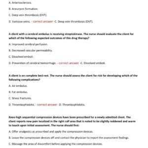 BSN HESI 266 Med Surg Exam | 2025/2026 Edition | Nightingale College | Real Exam 100 Q&A - Image 5