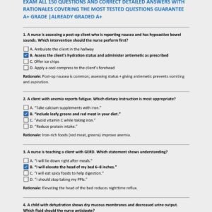 ATI RN CONCEPT BASED ASSESSMENT LEVEL 2 PROCTORED 2025”2026 EXAM ALL 150 QUESTIONS AND CORRECT DETAILED ANSWERS WITH RATIONALES COVERING THE MOST TESTED QUESTIONS GUARANTEE A+ GRADE |ALREADY GRADED A+