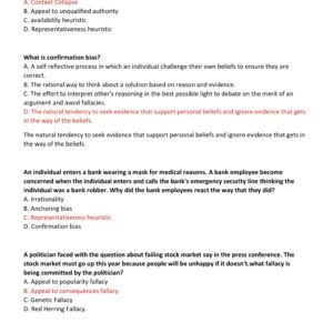 WGU D265 CRITICAL THINKING REASON AND EVIDENCE OBJECTIVE ASSESSMENT EVERYTHING YOU NEED TO PASS OA LATEST 2025-2026 ACTUAL EXAM QUESTIONS AND CORRECT DETAILED ANSWERS |ALREADY GRADED A - Image 4