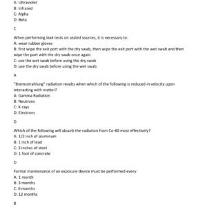 ASNT IRRSP Certification practice exam with 100 questions and correct answers (100% correct answers)/ Industrial Radiography Radiation Safety Personnel IRRSP EXAM latest 2025 (brand new!) - Image 3