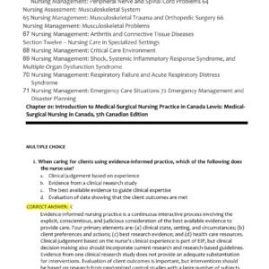 TESTBANK MEDICAL SURGICAL NURSING IN CANADA 5TH EDITION 2025 - Image 4