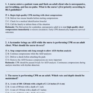 BLS HEARTCODE ONLINE 2026 ACTUAL EXAM 150 QUESTIONS AND CORRECT DETAILED ANSWERS WITH RATIONALES (VERIFIED ANSWERS) |ALREADY GRADED A BLS HEARTCODE ONLINE 2025-2026 ACTUAL EXAM 150 QUESTIONS AND CORRECT DETAILED ANSWERS WITH RATIONALES (VERIFIED ANSWERS) |ALREADY GRADED A - Image 1