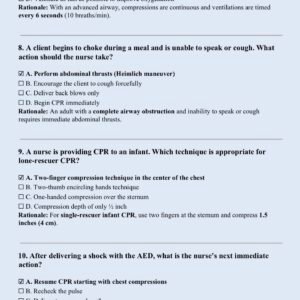 BLS HEARTCODE ONLINE 2026 ACTUAL EXAM 150 QUESTIONS AND CORRECT DETAILED ANSWERS WITH RATIONALES (VERIFIED ANSWERS) |ALREADY GRADED A BLS HEARTCODE ONLINE 2025-2026 ACTUAL EXAM 150 QUESTIONS AND CORRECT DETAILED ANSWERS WITH RATIONALES (VERIFIED ANSWERS) |ALREADY GRADED A - Image 3