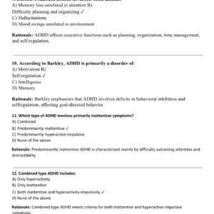 BARKLEY 3P ADHD ACTUAL EXAM 2026 – 150 MOST TESTED QUESTIONS AND CORRECT ANSWERS WITH DETAILED RATIONALES FOR FNP CERTIFICATION| ALL YOU NEED TO PASS BARKLEY ADHD EXAM - Image 3